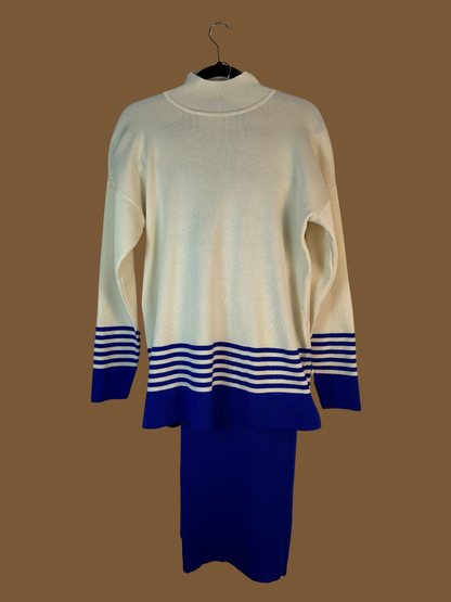 STRIPED TURTLENECK SWEATER AND PANTS SET