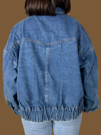 OVERSIZED CARGO DENIM JACKET